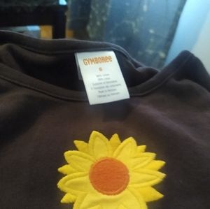 Gymboree brown long sleeve sunflower shirt